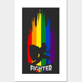 Gay Pride Fighter Posters and Art